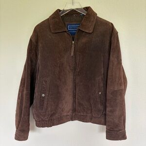 Savile Row Outerwear Chocolate Brown Suede Jacket | M